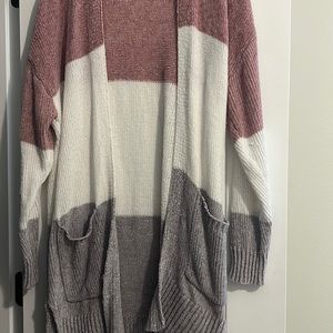Tri color cardigan